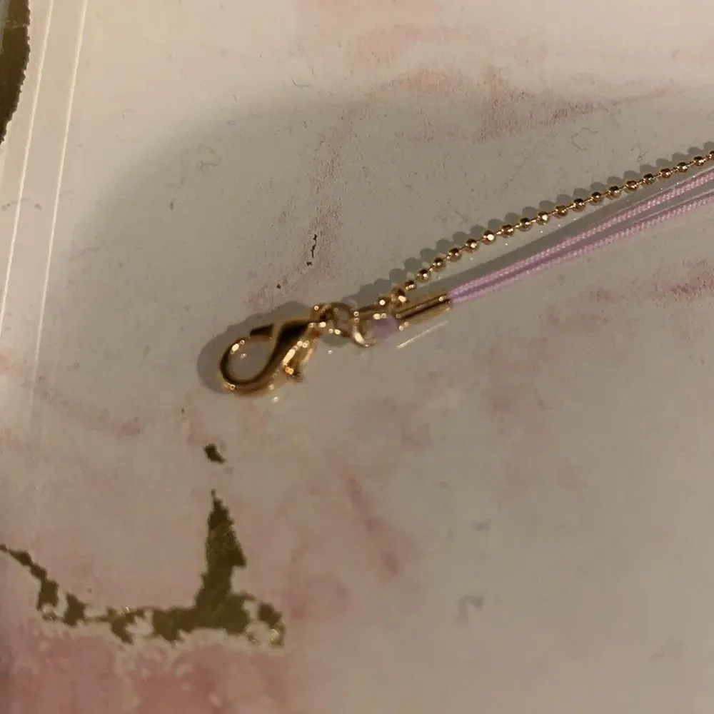 Double strand Purple/Gold Bracelet